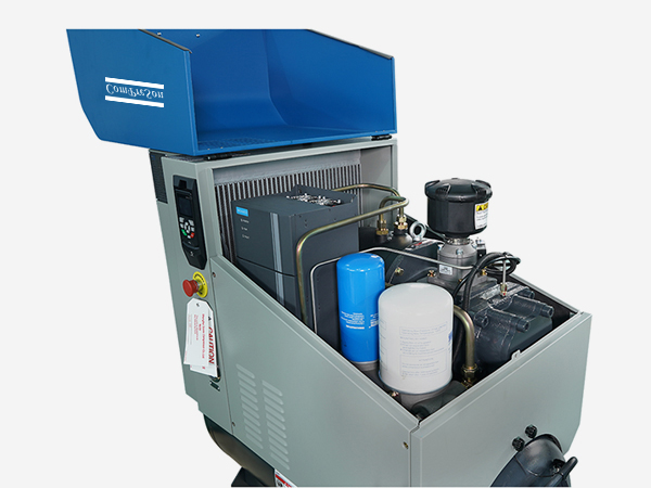 雅安空压机厂家:油冷永磁变频带罐空压机7.5KW15KW